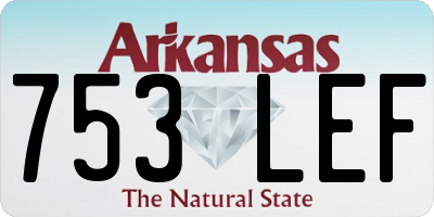 AR license plate 753LEF