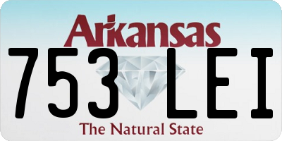 AR license plate 753LEI