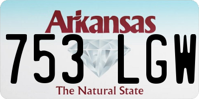 AR license plate 753LGW