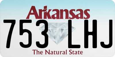 AR license plate 753LHJ