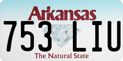 AR license plate 753LIU