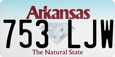AR license plate 753LJW