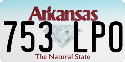 AR license plate 753LPO