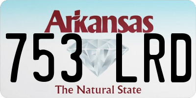 AR license plate 753LRD