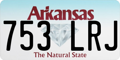AR license plate 753LRJ