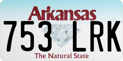 AR license plate 753LRK