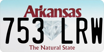 AR license plate 753LRW