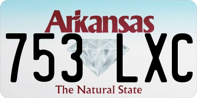 AR license plate 753LXC