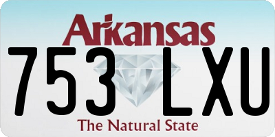 AR license plate 753LXU