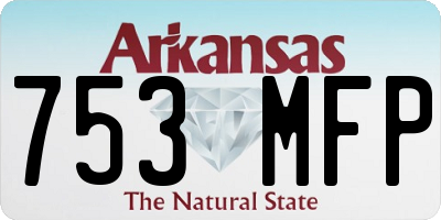 AR license plate 753MFP