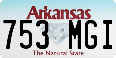 AR license plate 753MGI