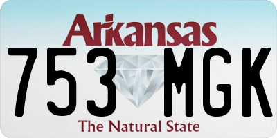 AR license plate 753MGK