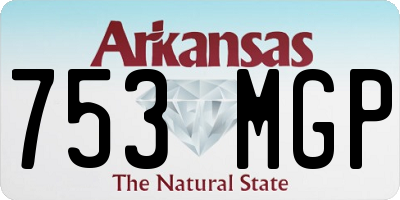 AR license plate 753MGP