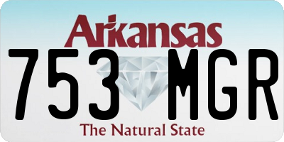AR license plate 753MGR