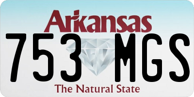 AR license plate 753MGS