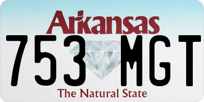 AR license plate 753MGT