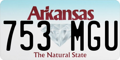 AR license plate 753MGU