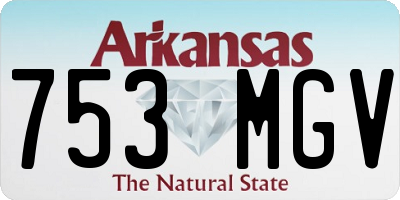 AR license plate 753MGV