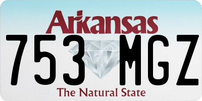 AR license plate 753MGZ