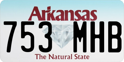 AR license plate 753MHB