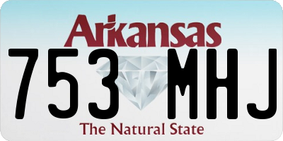 AR license plate 753MHJ