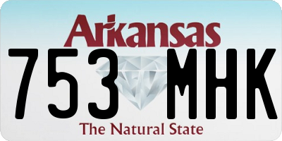 AR license plate 753MHK