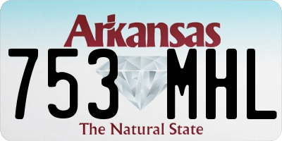 AR license plate 753MHL