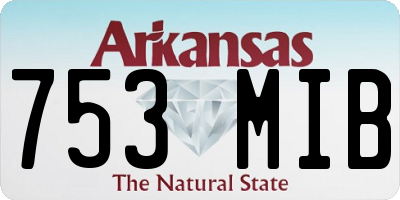 AR license plate 753MIB