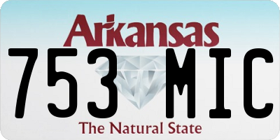 AR license plate 753MIC