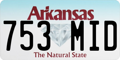 AR license plate 753MID