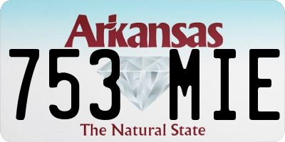 AR license plate 753MIE