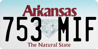 AR license plate 753MIF