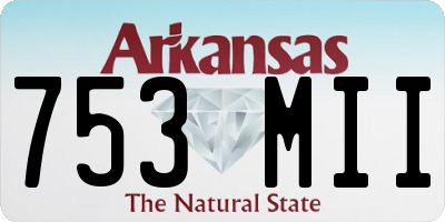 AR license plate 753MII