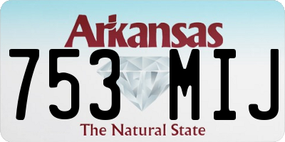 AR license plate 753MIJ