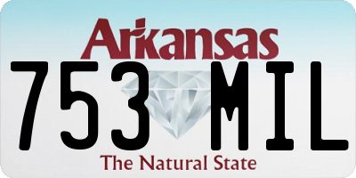 AR license plate 753MIL
