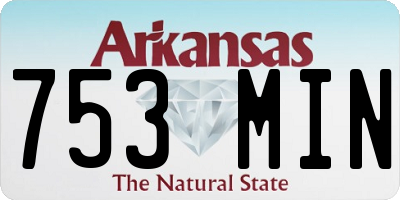 AR license plate 753MIN