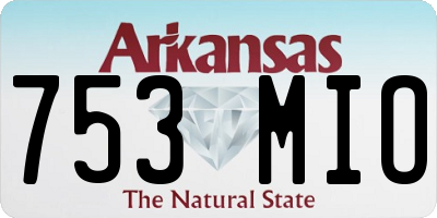 AR license plate 753MIO