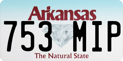 AR license plate 753MIP
