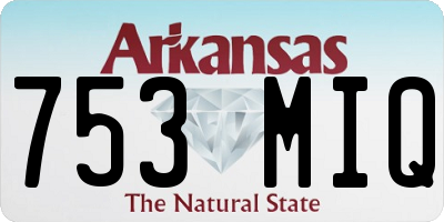 AR license plate 753MIQ