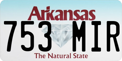 AR license plate 753MIR