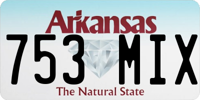 AR license plate 753MIX