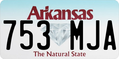 AR license plate 753MJA