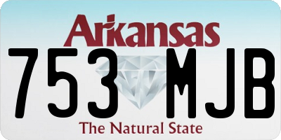 AR license plate 753MJB