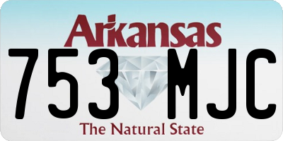AR license plate 753MJC