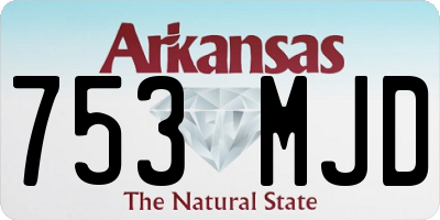 AR license plate 753MJD