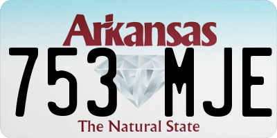 AR license plate 753MJE
