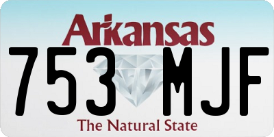 AR license plate 753MJF