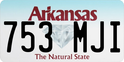 AR license plate 753MJI