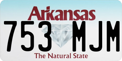 AR license plate 753MJM