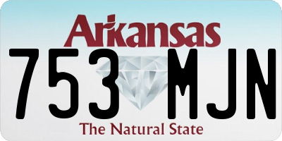AR license plate 753MJN